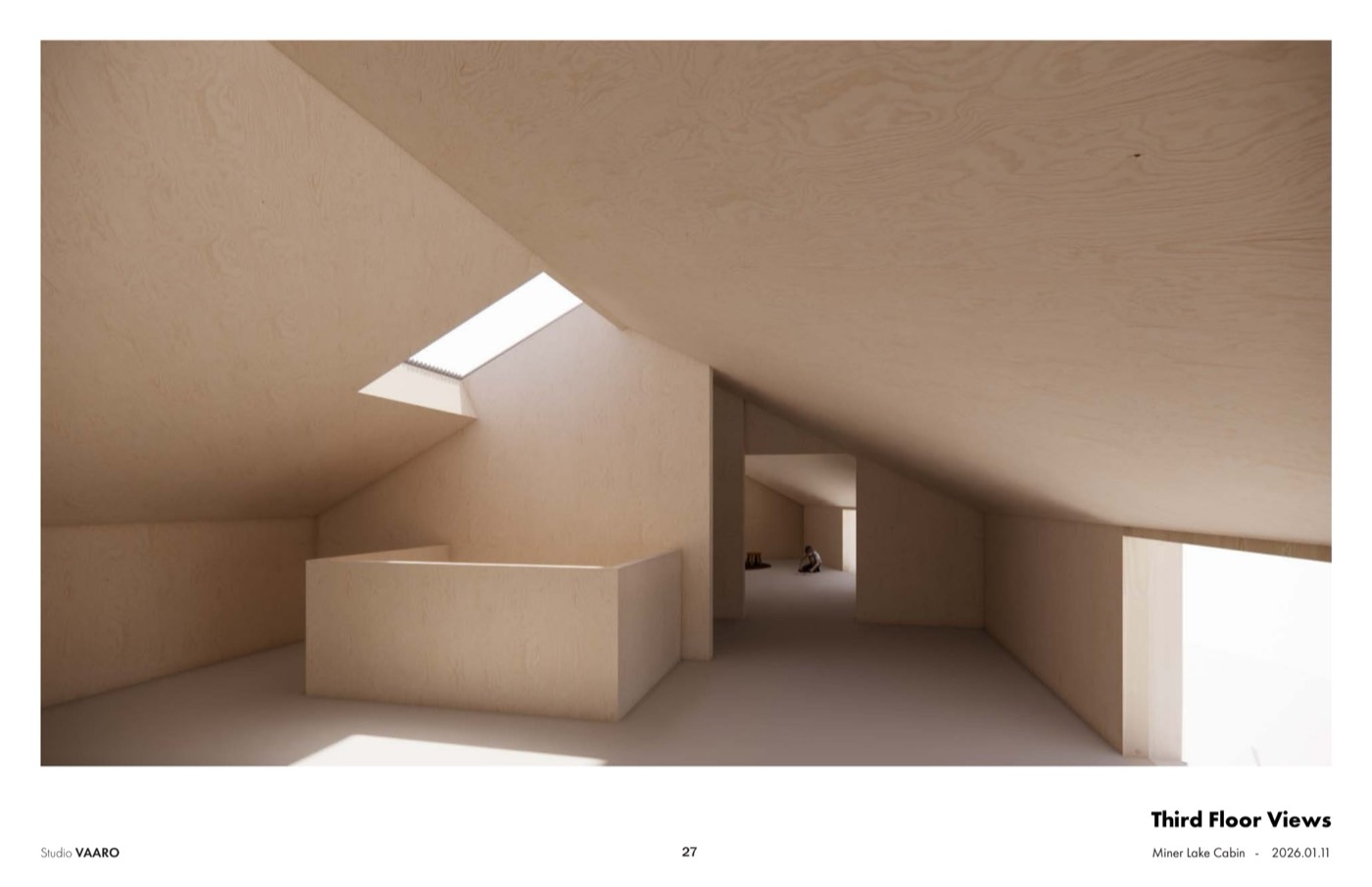 Red Oak Lodge two-story living space design